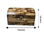 Bone Inlay Treasure Box Antique Style Handmade Wooden Jewelry Box - Image 5