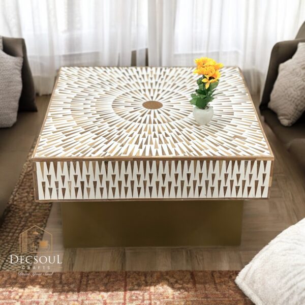 Teak Inlay Coffee Table