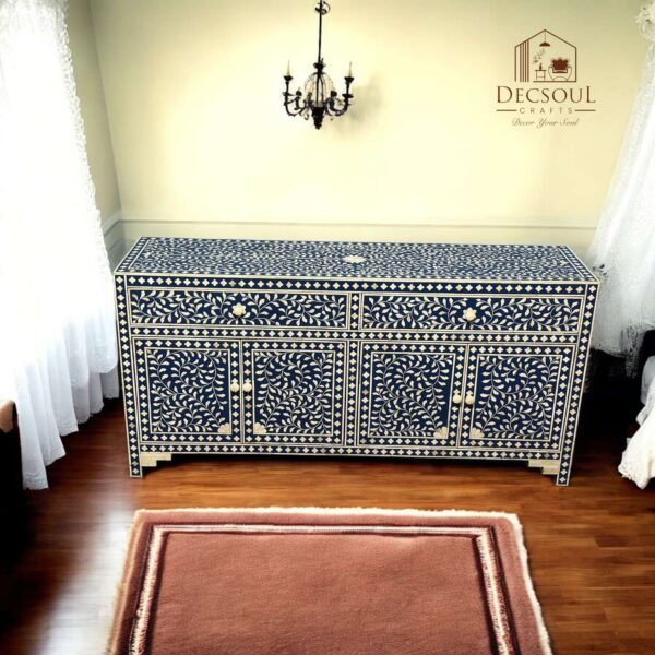 Bone Inlay Cabinet – 4-Door